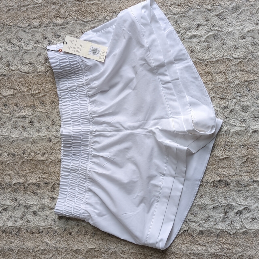 CALIA Hit Your Stride Pure White Performance Shorts
